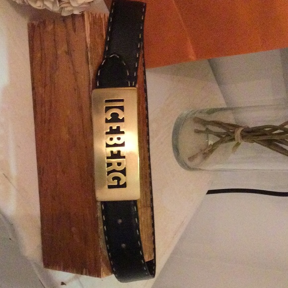 Iceberg leather belt main image 4